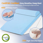 Sasttie Wedge Pillow Set with Memory Foam Neck Cushion

