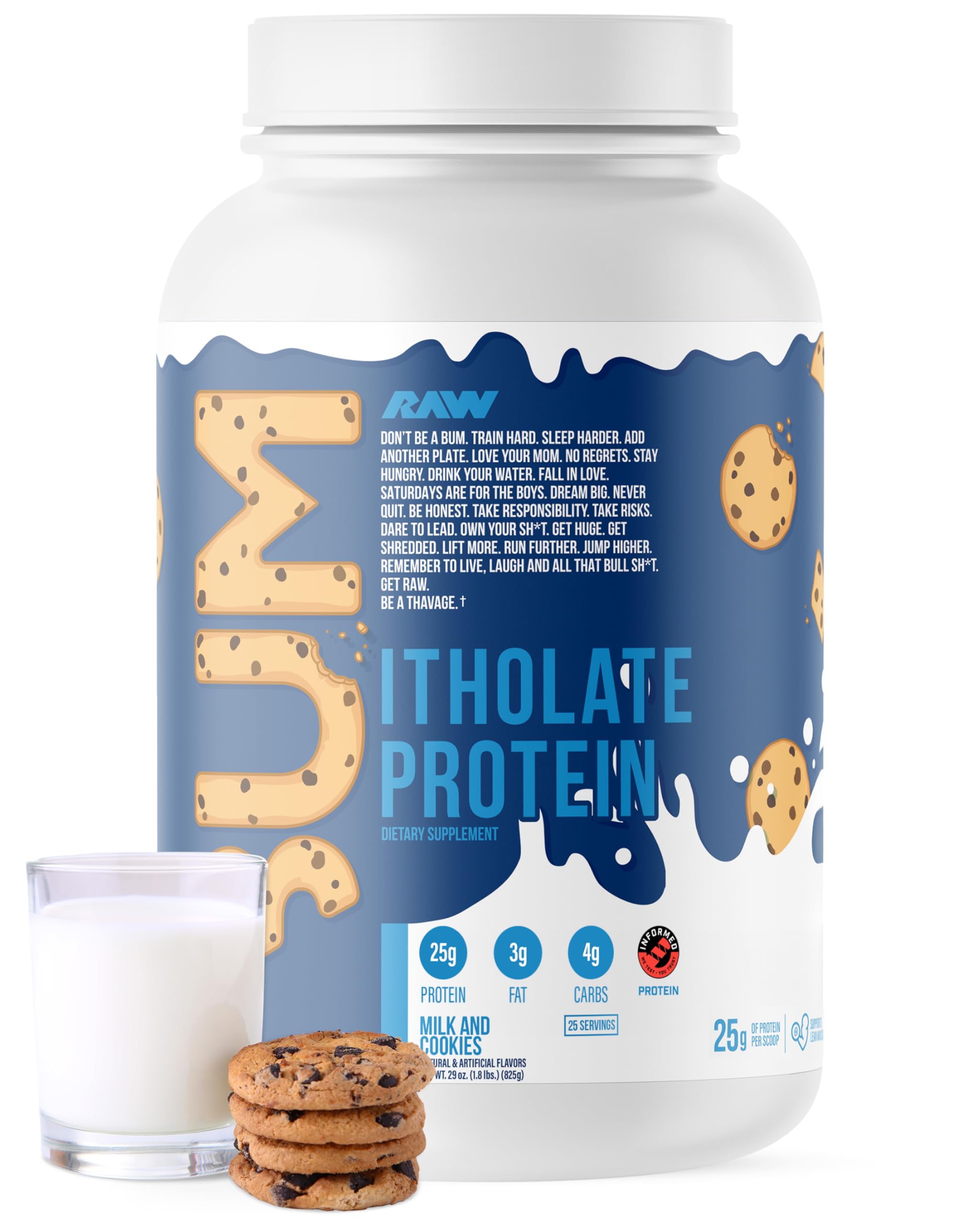 RAW Whey Isolate Protein Powder - Grass-Fed, Low Fat Low Carb


