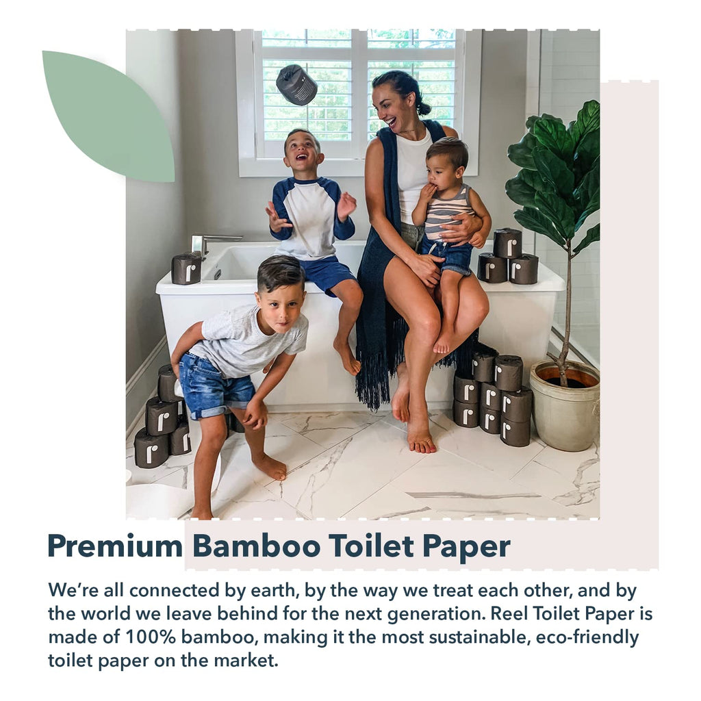 Reel Premium Bamboo Toilet Paper 3-Ply Unbleached

