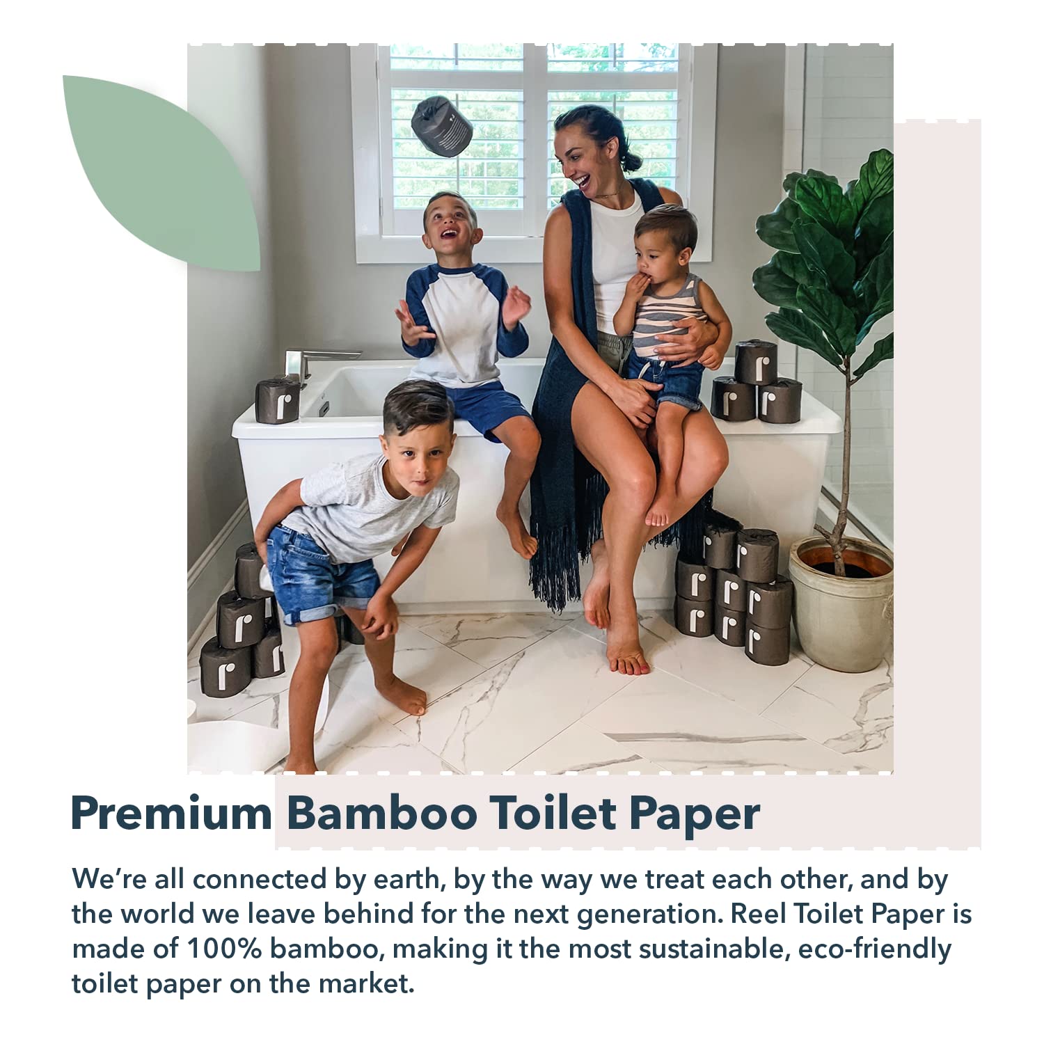 Reel Premium Bamboo Toilet Paper 3-Ply Unbleached

