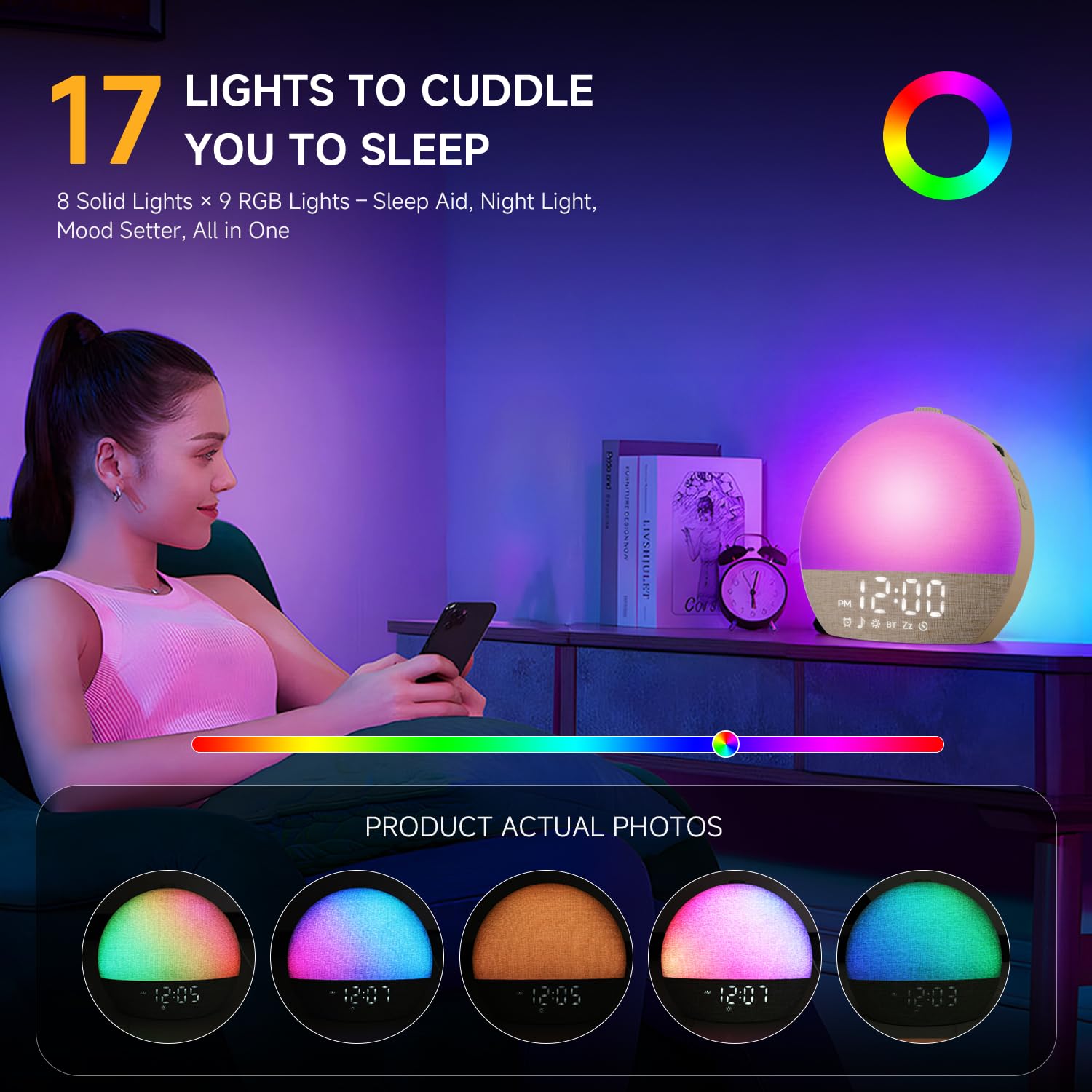 Geuuap Sunrise Alarm Clock with Sleep Sounds

