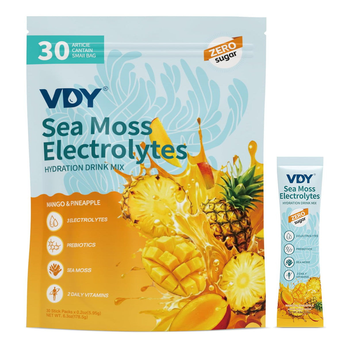 VDY Sea Moss Electrolyte Powder Drink Mix

