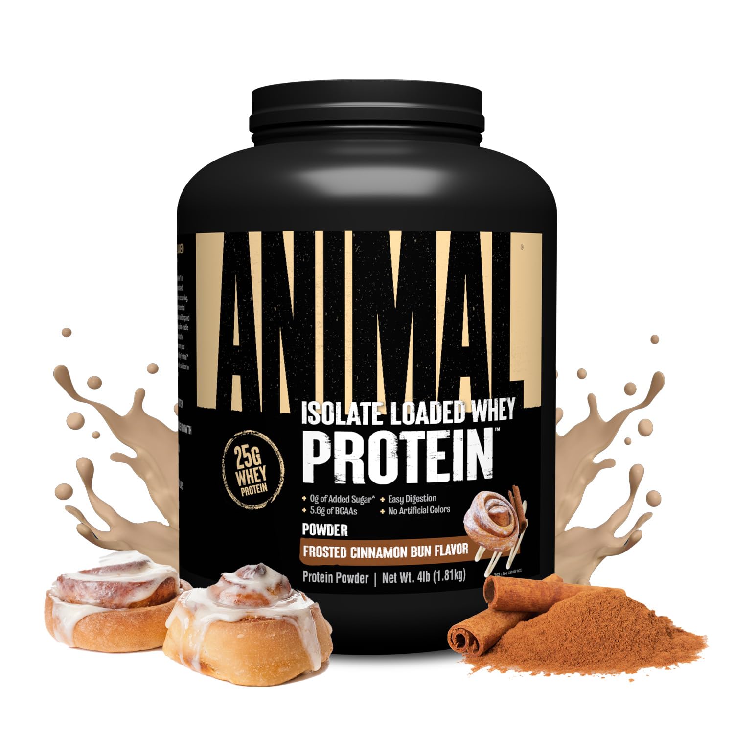 Animal Whey Isolate Protein Powder - 25g Protein, Digestive Enzymes