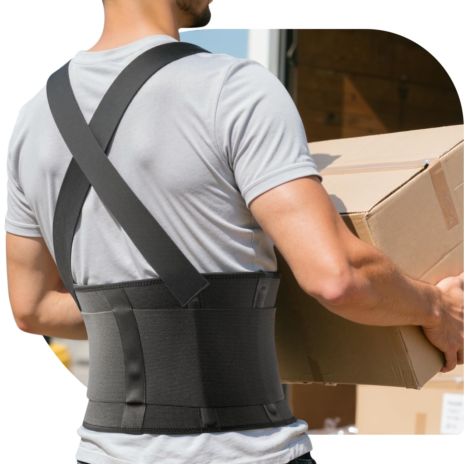 Work Back Brace for Men and Women Adjustable Back Support

