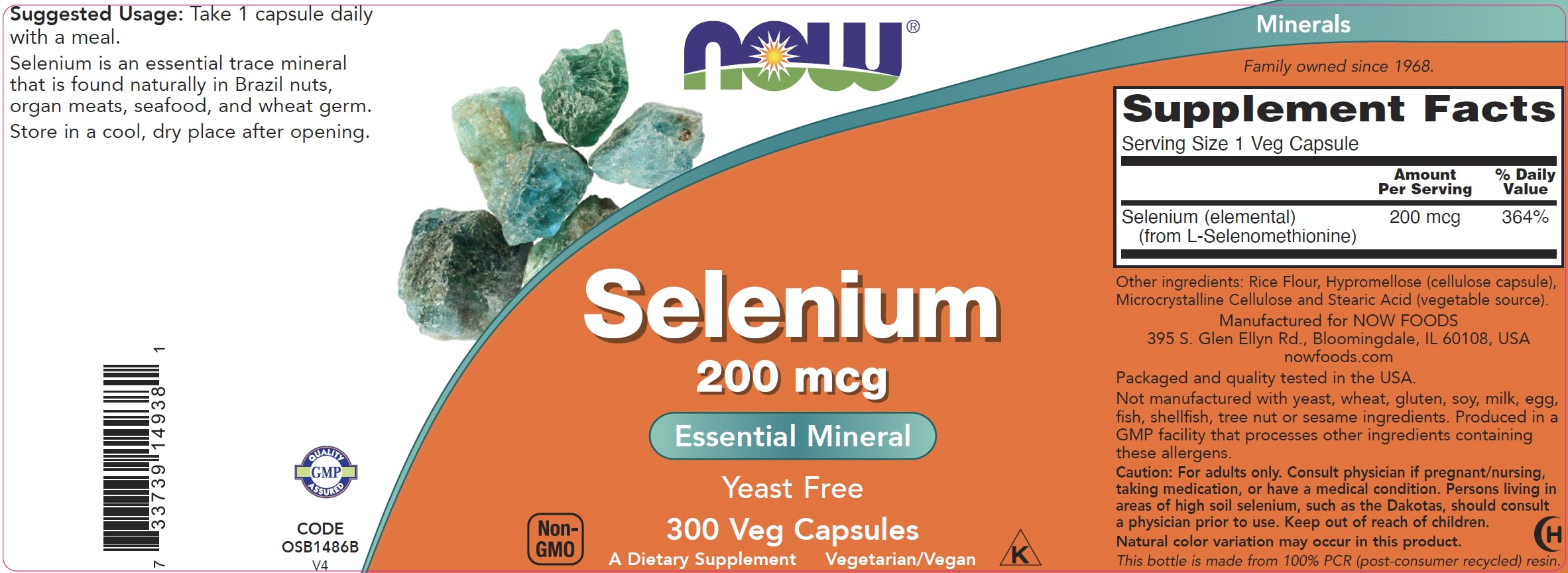 NOW Foods Selenium 200 mcg Capsules | L-Selenomethionine

