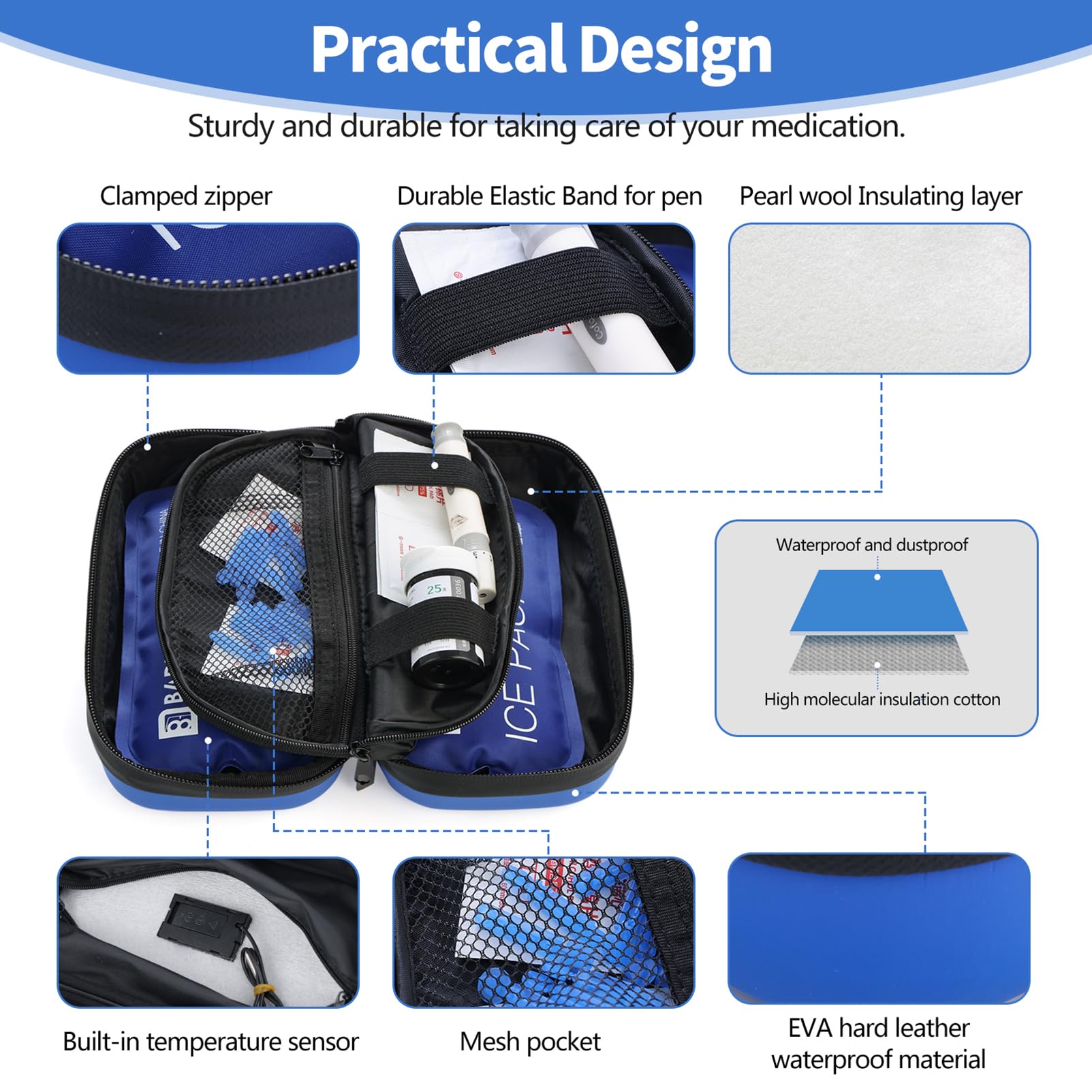 Insulin Cooler Travel Case with Temperature Display

