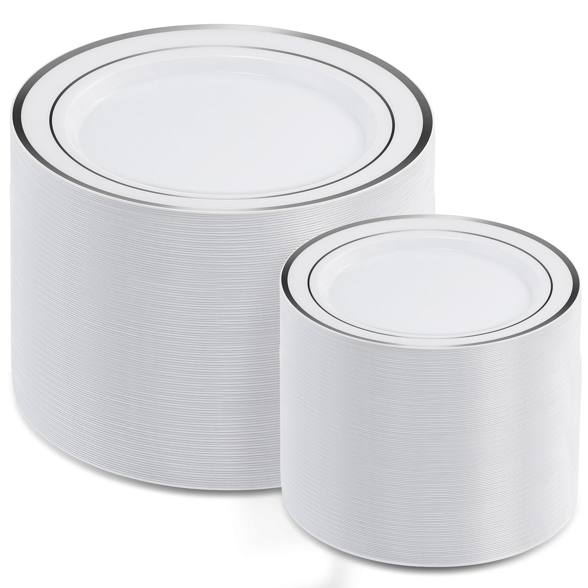 AOZITA Premium Heavy Duty Disposable Plates for Parties and Events