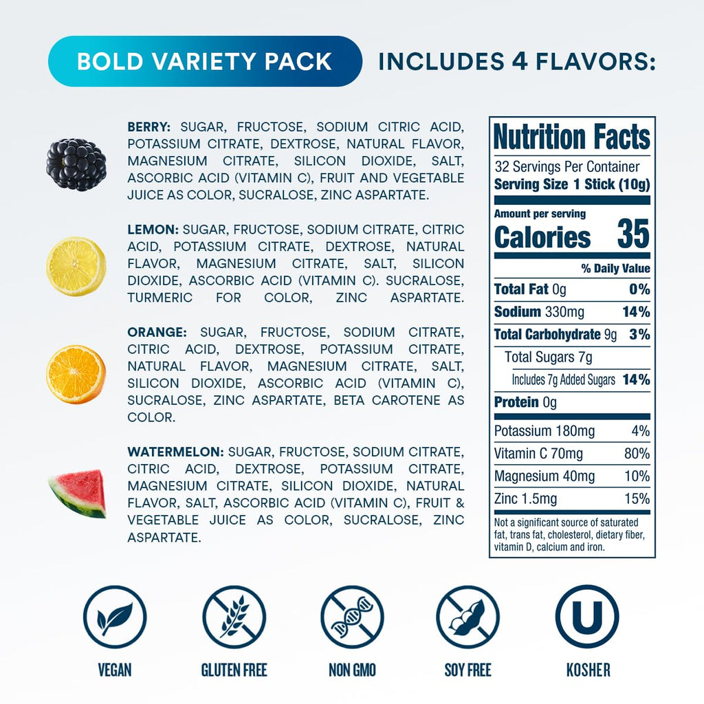 DripDrop Hydration Packets - Electrolyte Powder Drink Mix

