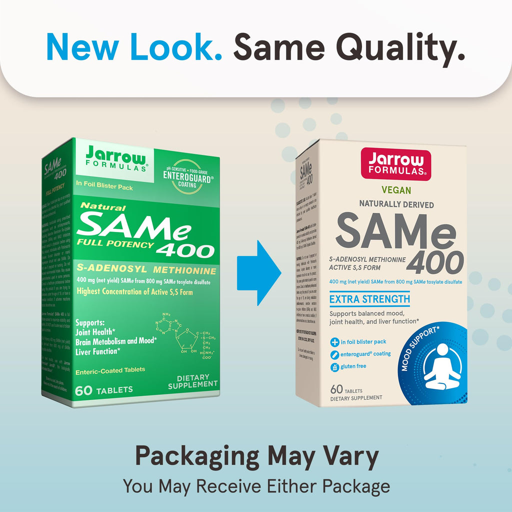 Jarrow SAM-e 400 mg Supplement for Joint Health & Mood

