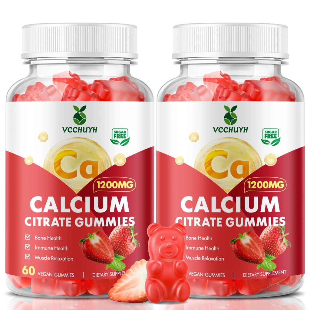 Calcium Citrate Gummies 1200mg – Sugar Free Vegan Chewables

