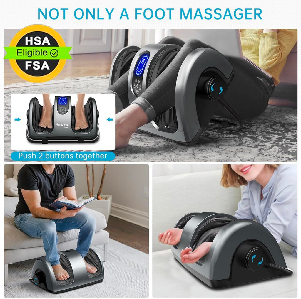 TISSCARE Shiatsu Foot Massager with Heat – Home Use

