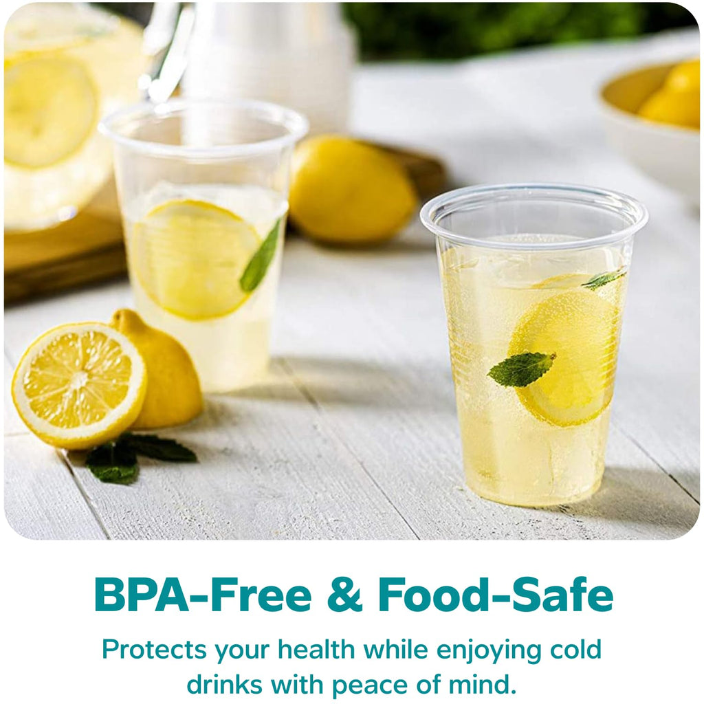 GUSTO Plastic Cups – Disposable for Cold Beverages

