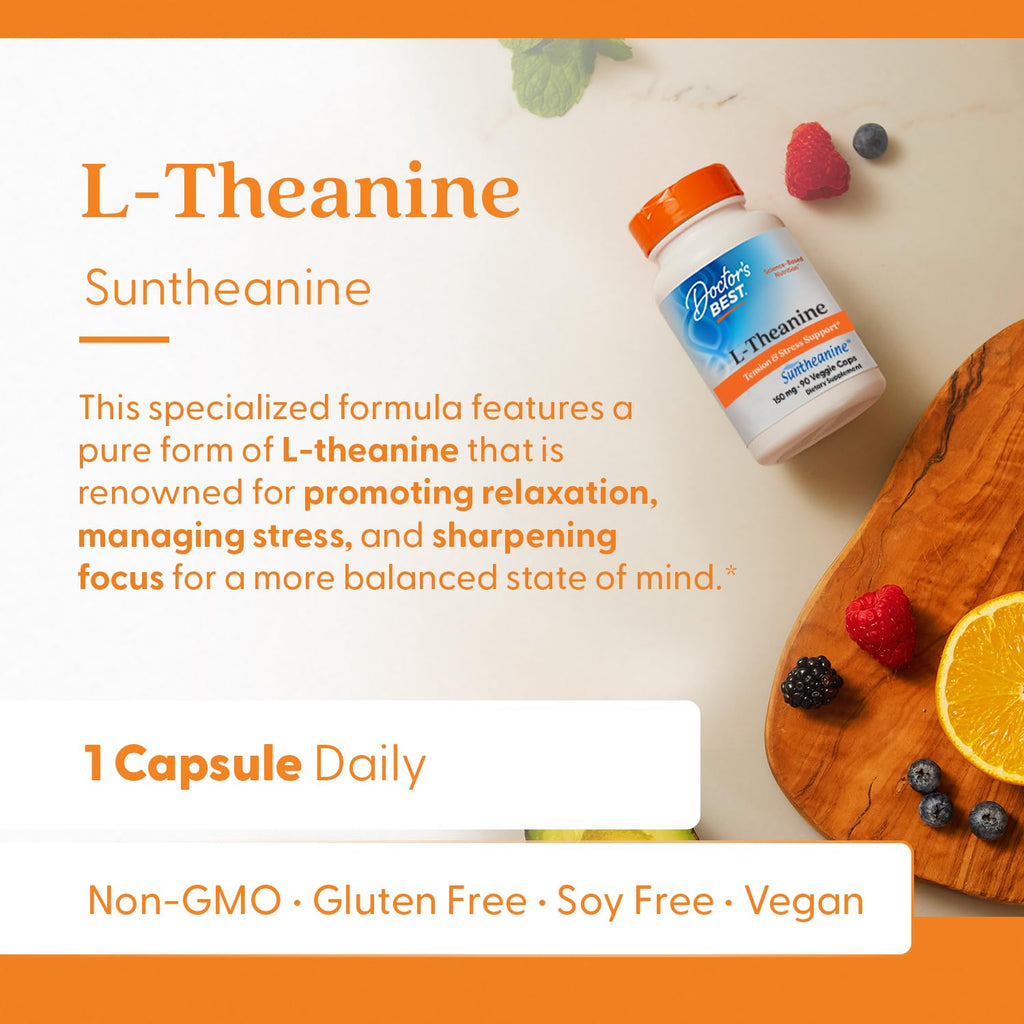 Doctor's Best L-Theanine Suntheanine | Relaxation & Focus

