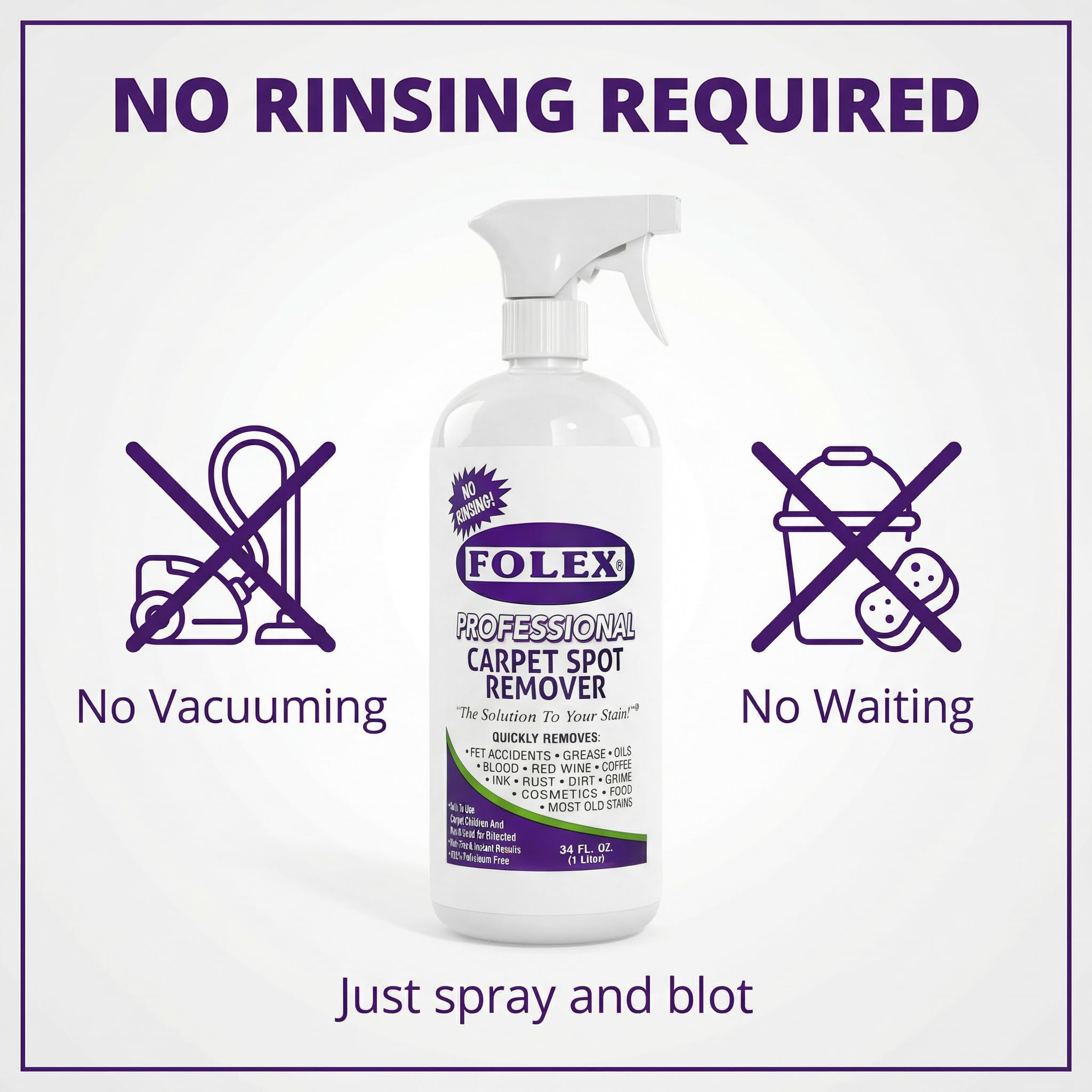 FOLEX Carpet Cleaner Spray - Instant Stain Removal

