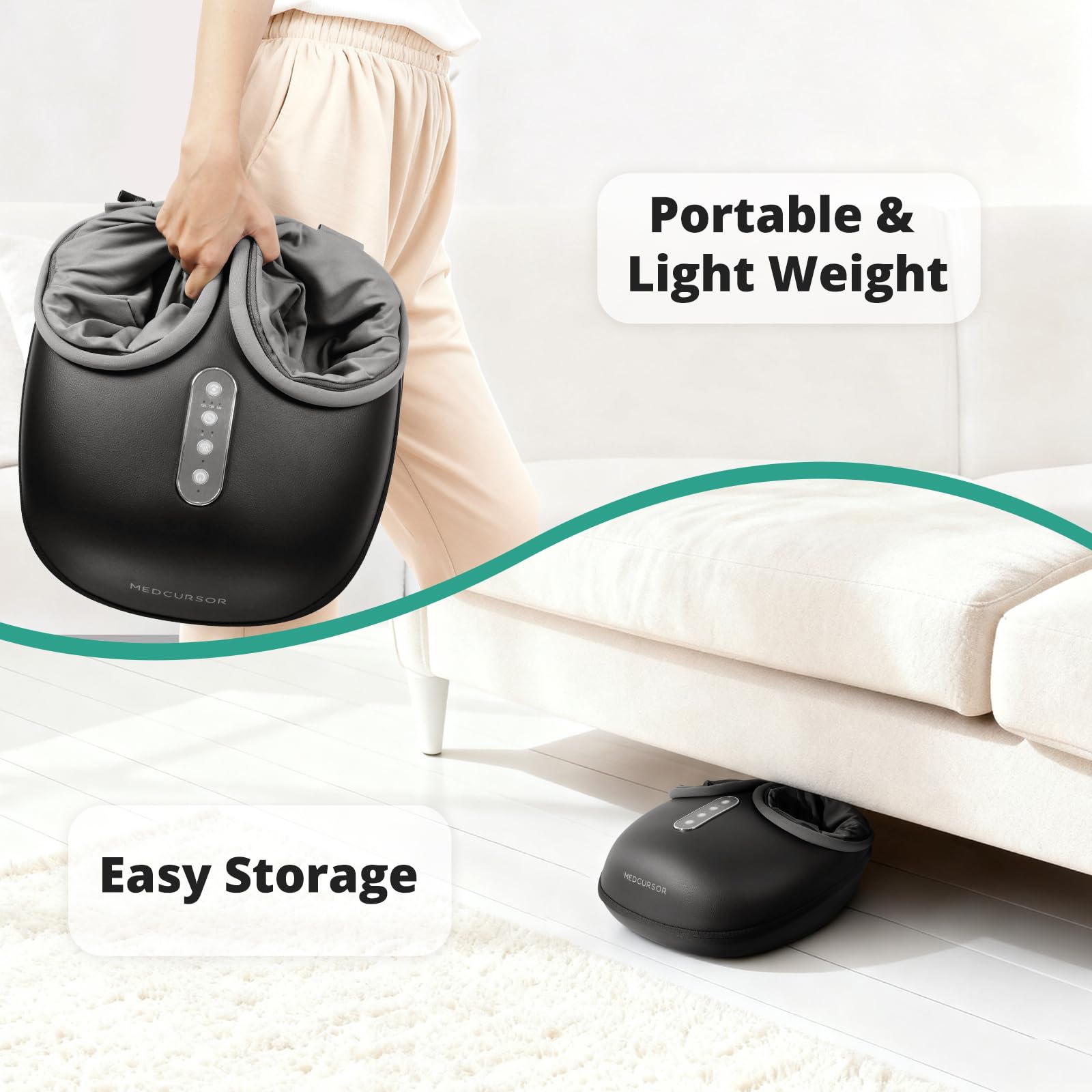Medcursor Foot Massager with Heat - Shiatsu Kneading

