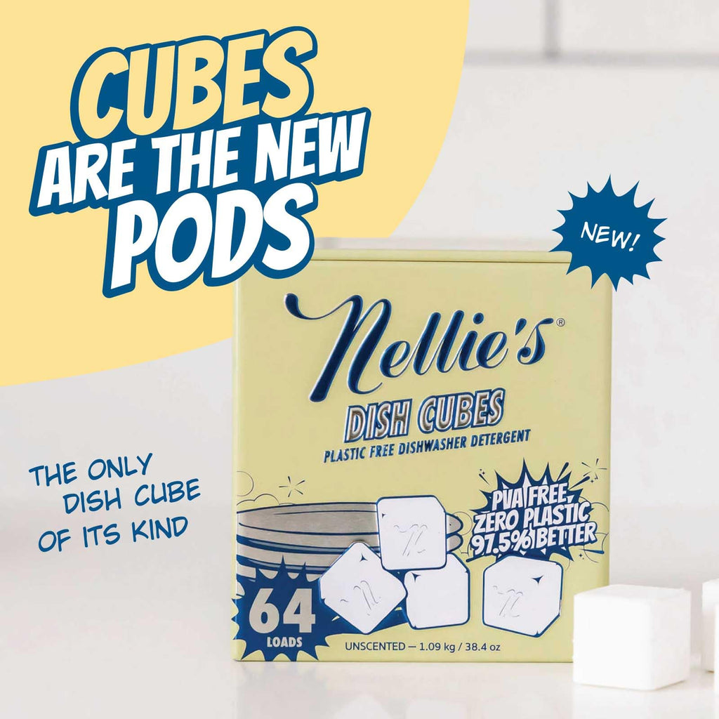 Nellie's Dish Cubes Dishwasher Detergent | Powerful Cleaning

