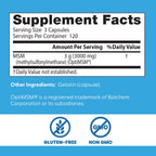 Doctor's Best MSM Supplement Capsules with OptiMSM

