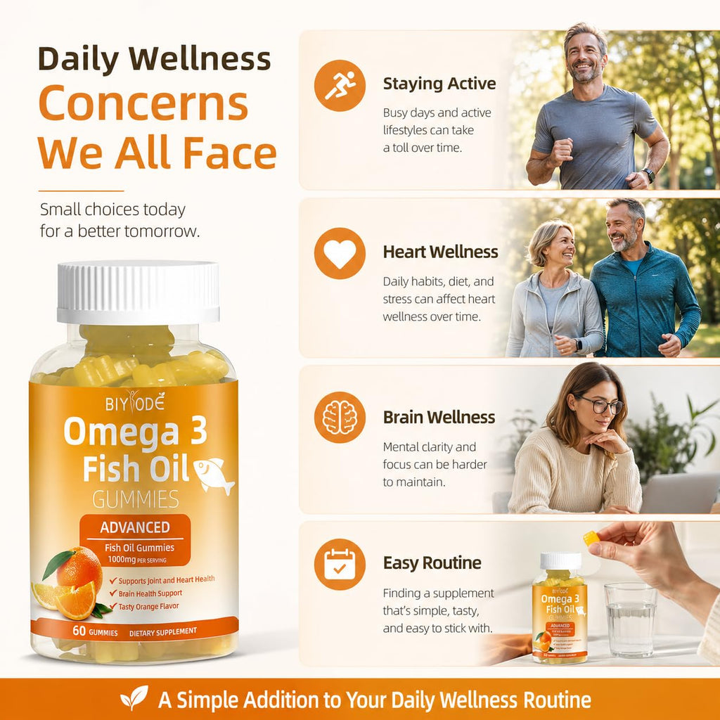 Omega-3 Fish Oil Supplement for Heart & Brain Health

