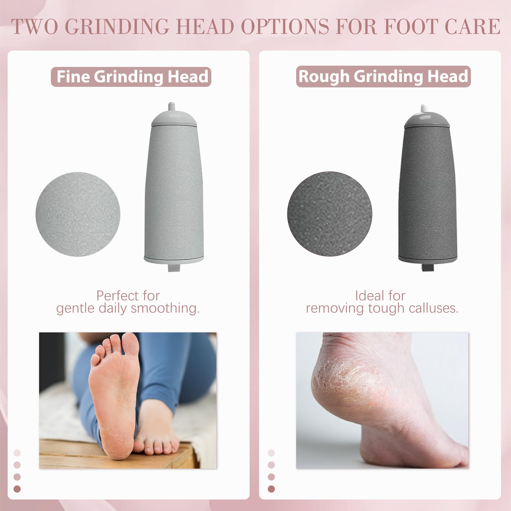 Electric Foot Callus Remover with Two Rollers | Rechargeable

