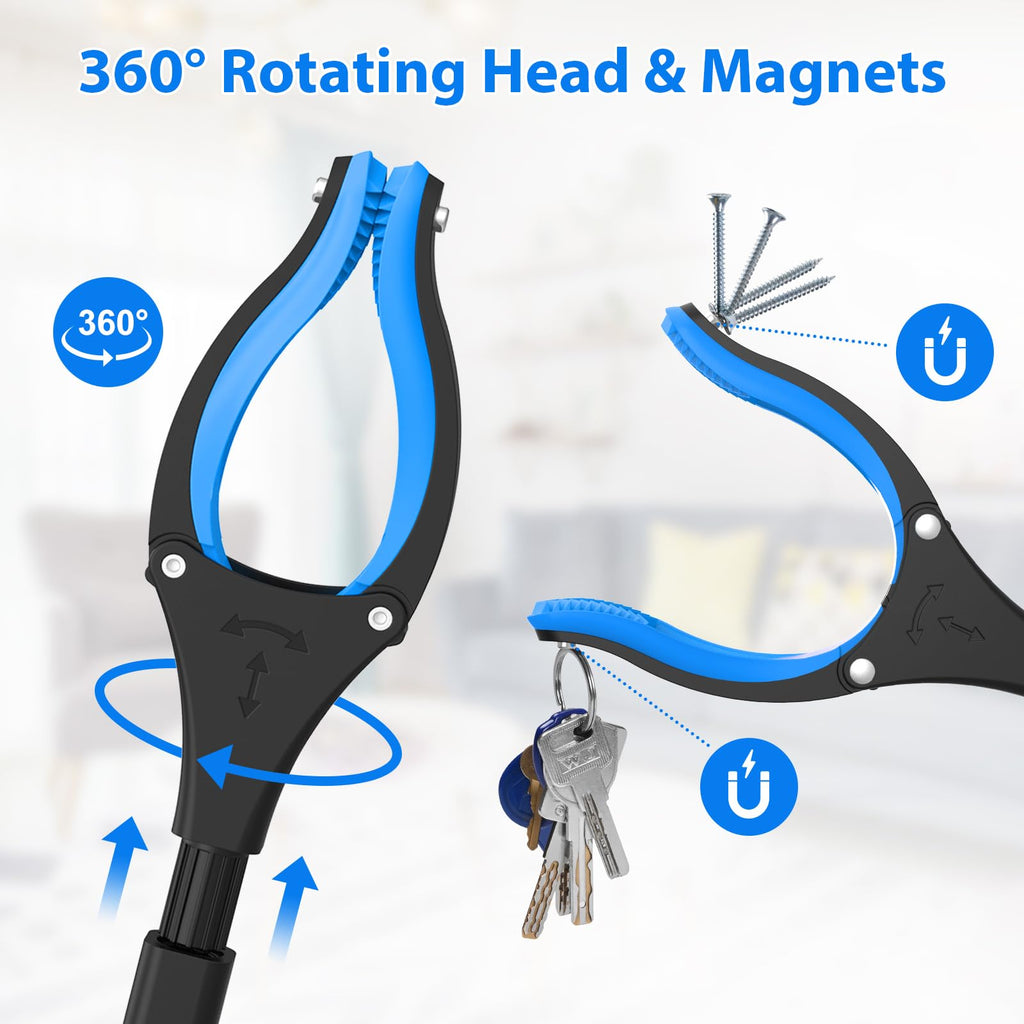 Reacher Grabber Tool Foldable with 360 Degree Jaw Magnet


