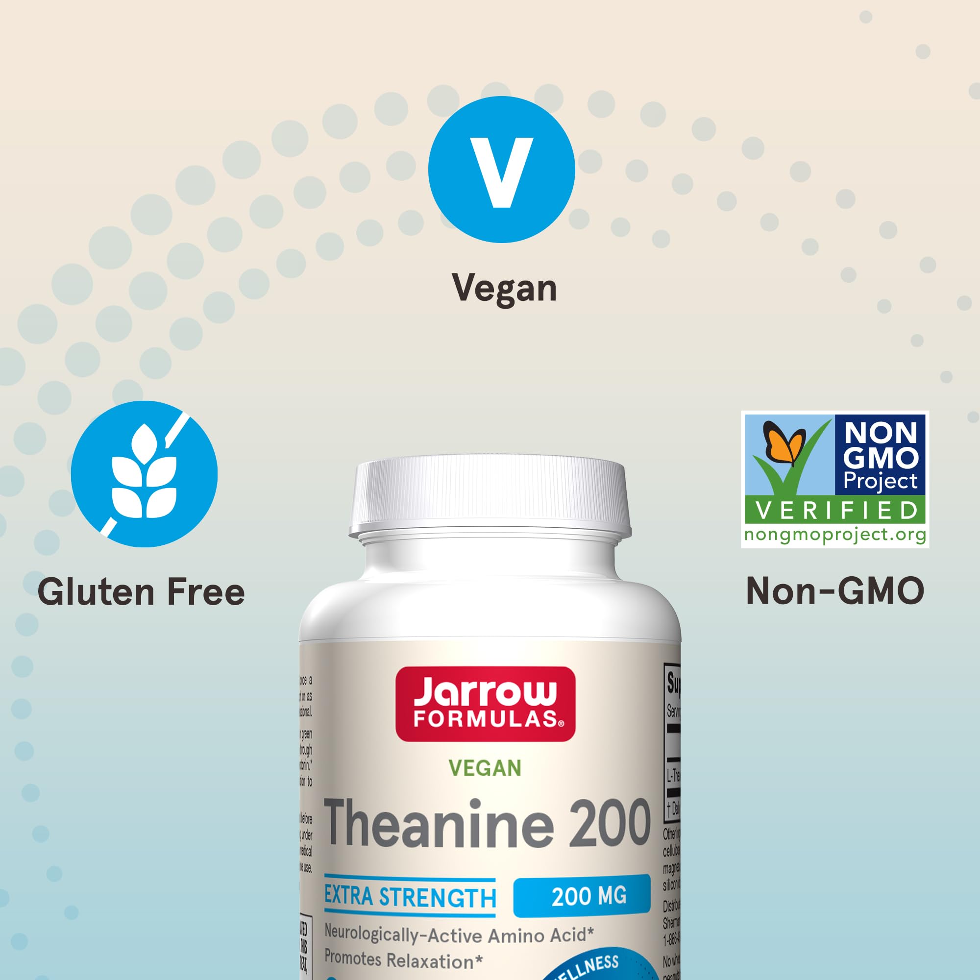 Jarrow Formulas L-Theanine 200mg Veggie Capsule

