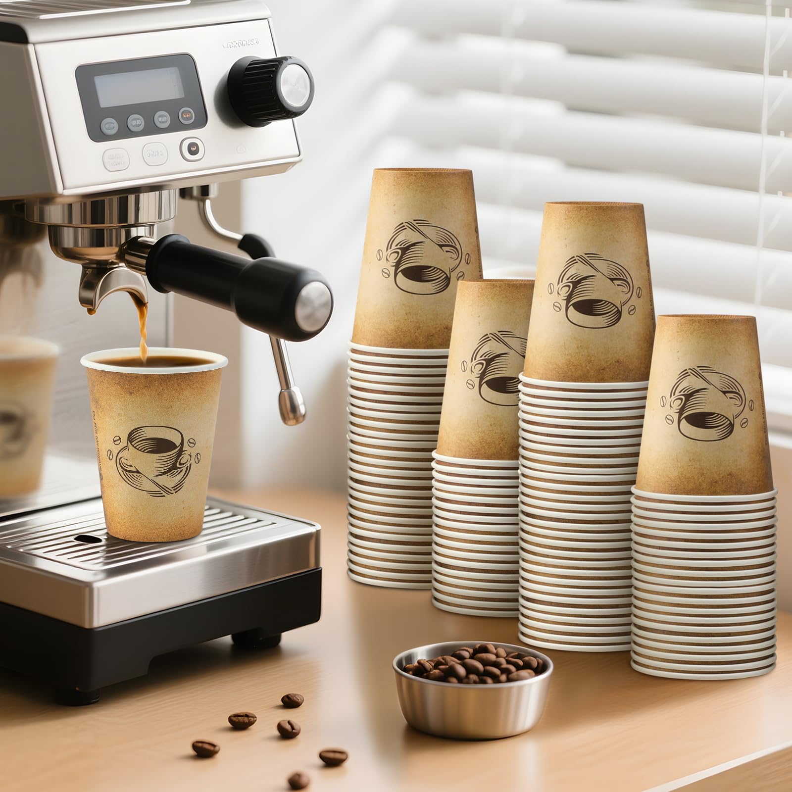 Clawsoff Paper Coffee Cups – Retro Leak-Proof Design

