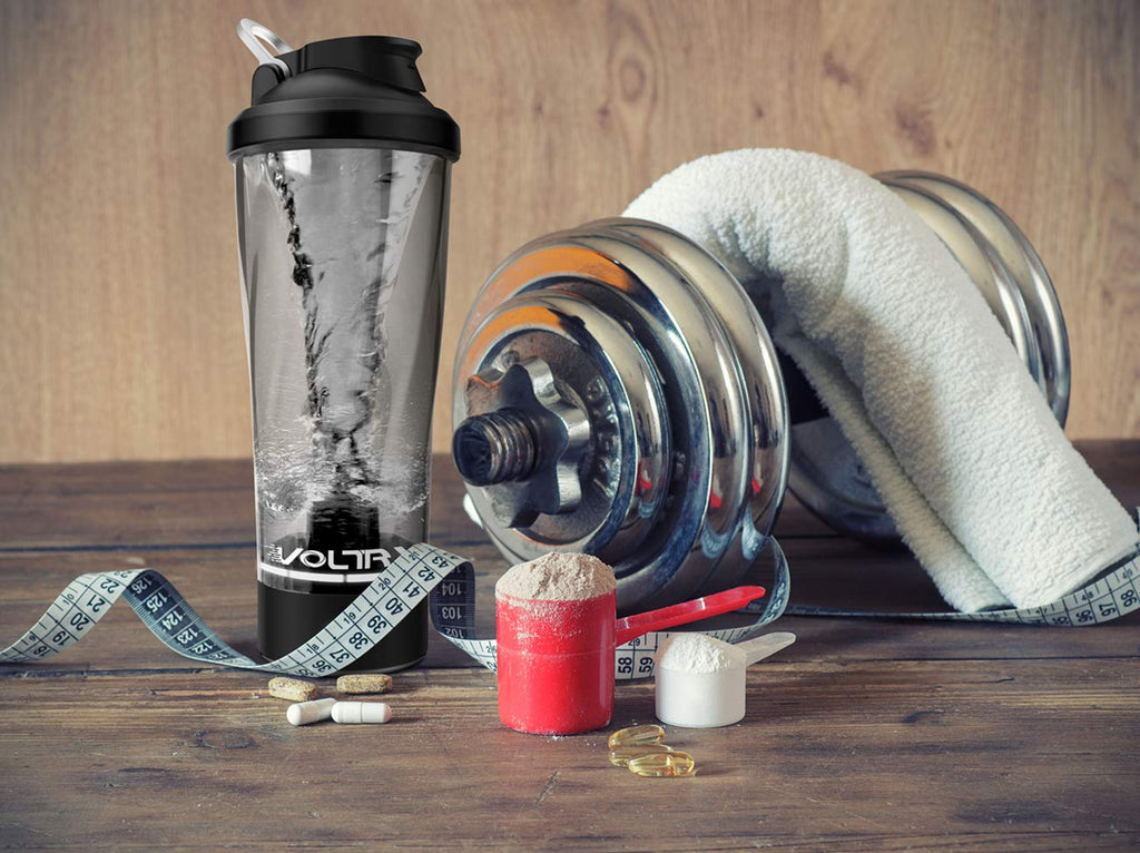 VOLTRX Electric Protein Shaker Bottle Tritan BPA Free USB-C

