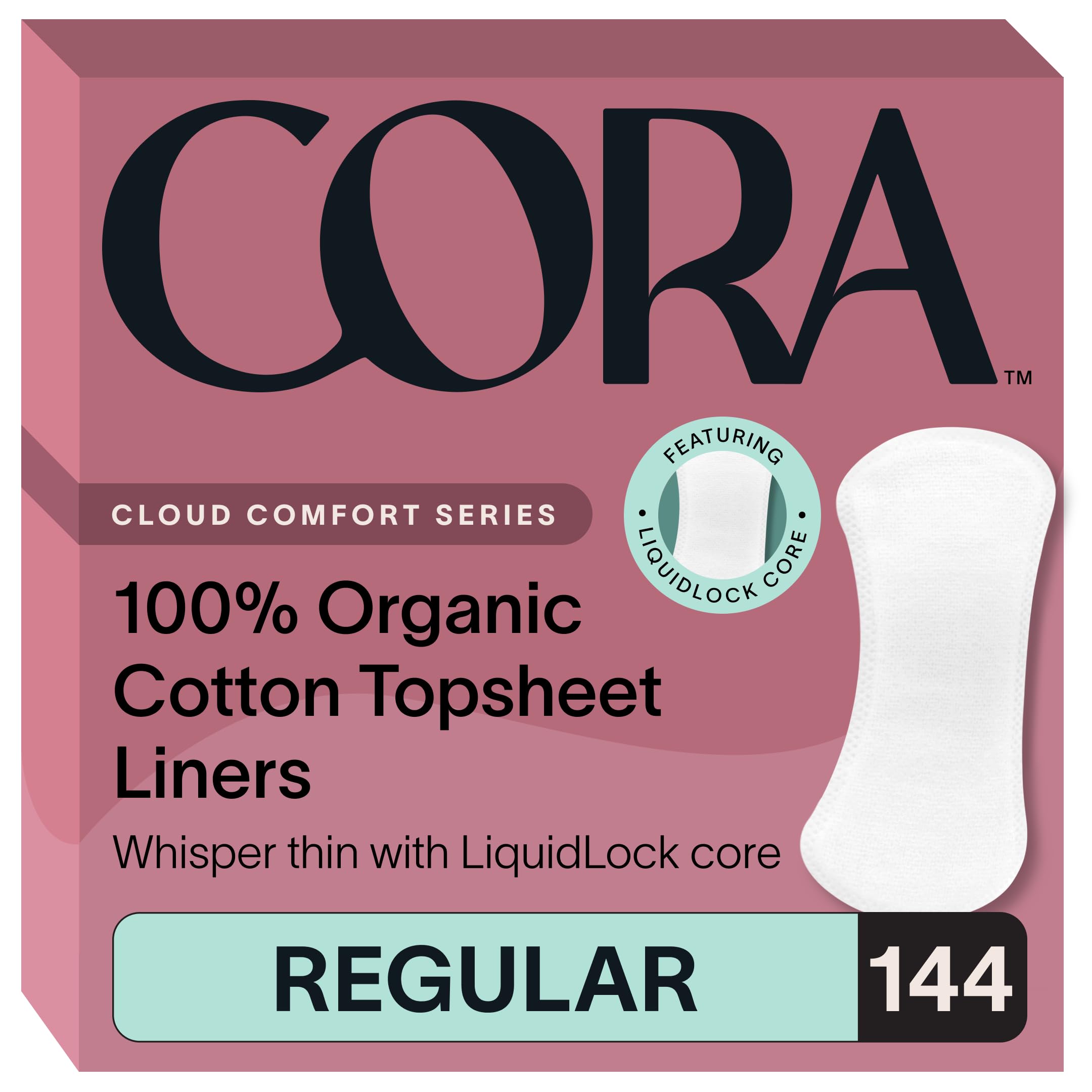Cora 100% Organic Cotton Topsheet Period Liners