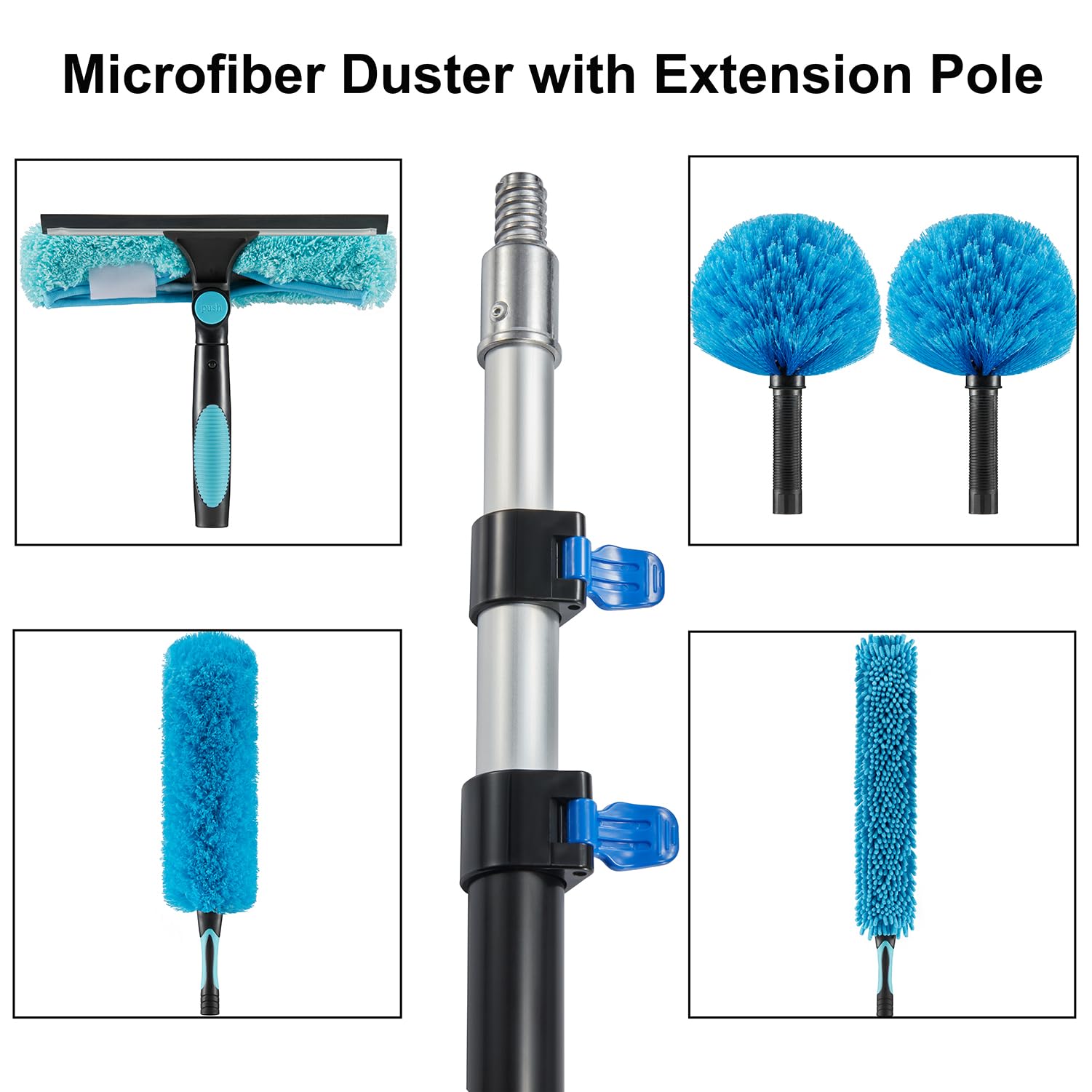High Ceiling Duster Kit | Telescopic Aluminum Pole

