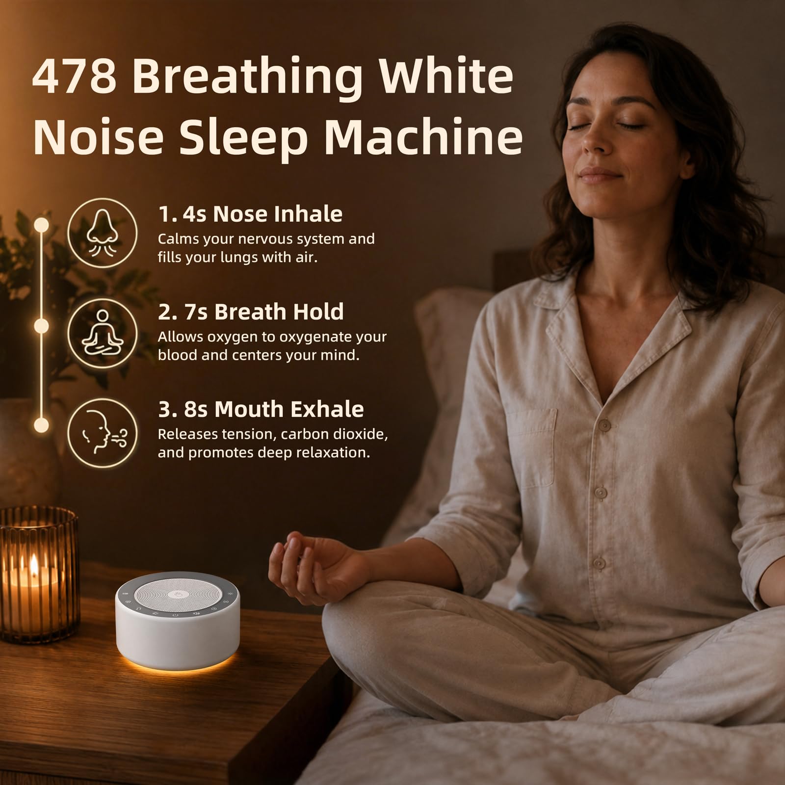 Kipcush Noise Machine for Sleep & Focus | 30 Sounds

