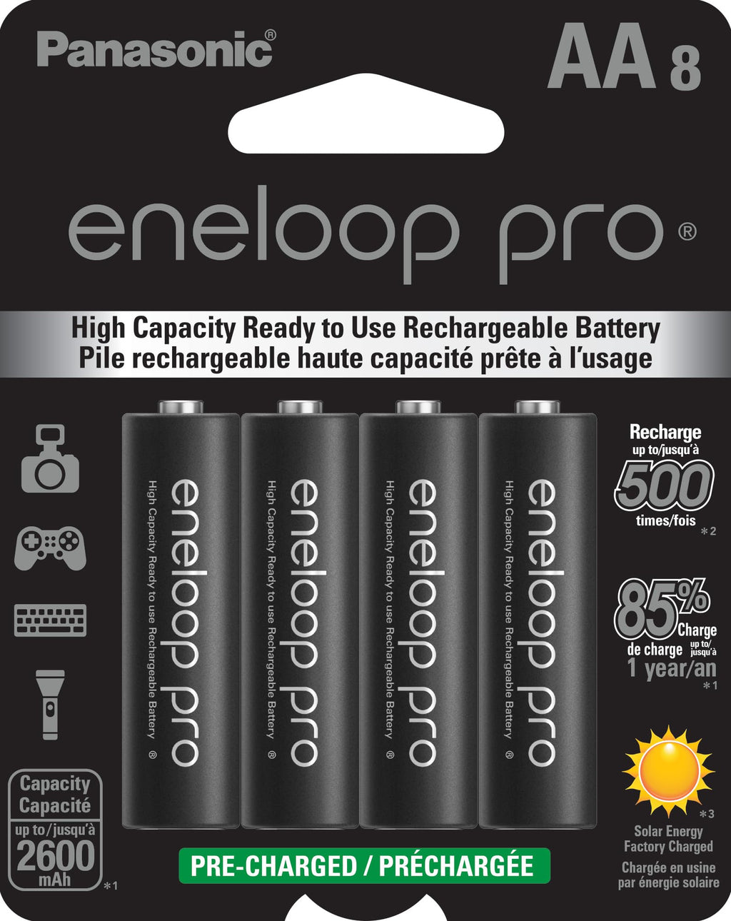 Eneloop Pro Rechargeable Ni-MH Batteries | High Capacity

