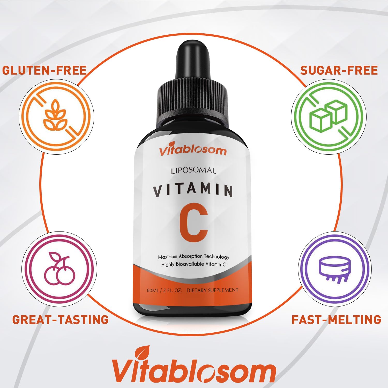 Vitablosom Liposomal Vitamin C Liquid 2000mg Immune Support

