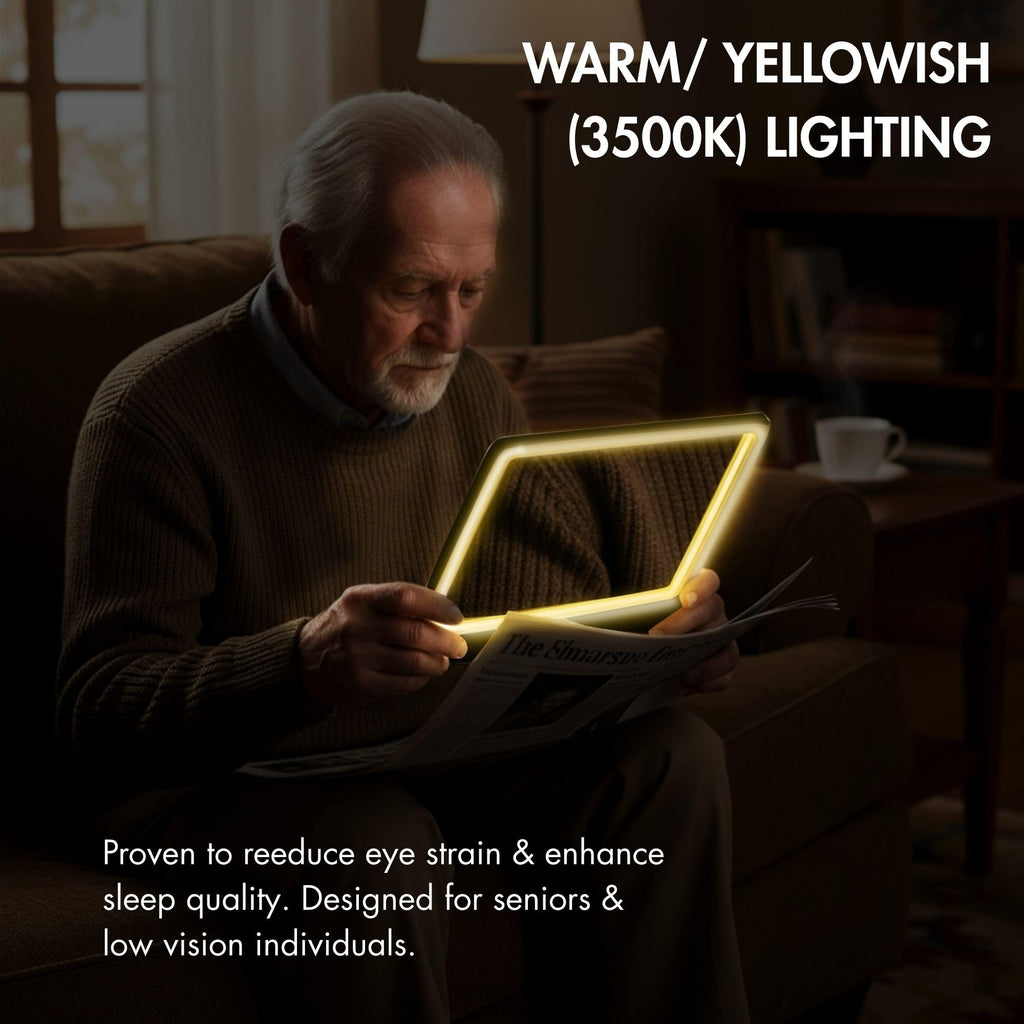 MagniPros 5X Rechargeable LED Page Magnifier – Anti-Glare Lens

