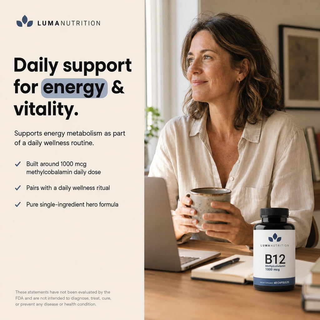 Vitamin B12 Methylcobalamin 1000 mcg - Luma Nutrition Energy

