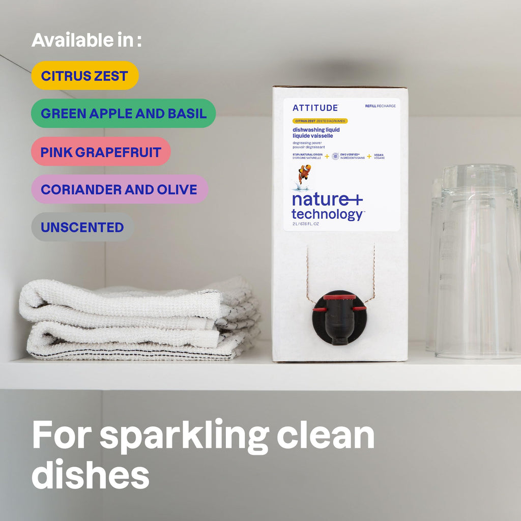 ATTITUDE Dish Soap Refill - EWG Verified Plant-Based


