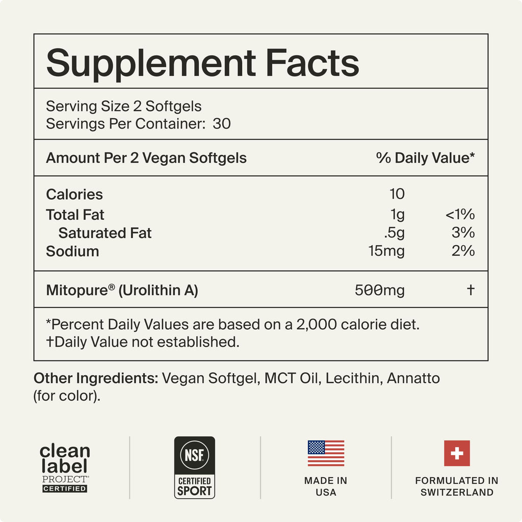 Timeline Mitopure Urolithin A Softgels | Cellular Health

