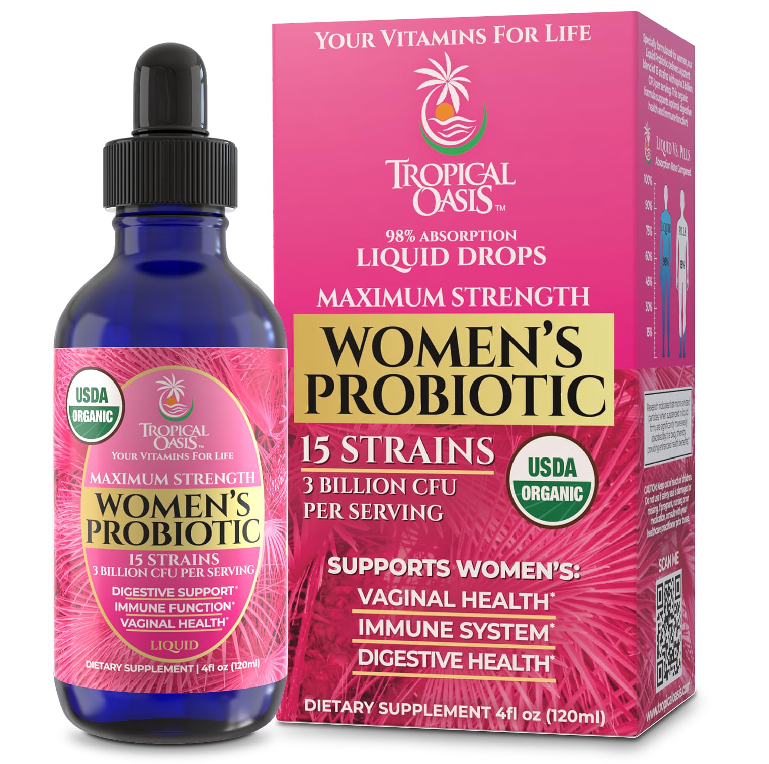 Tropical Oasis Liquid Multivitamin for Women – Premium Wellness Formula