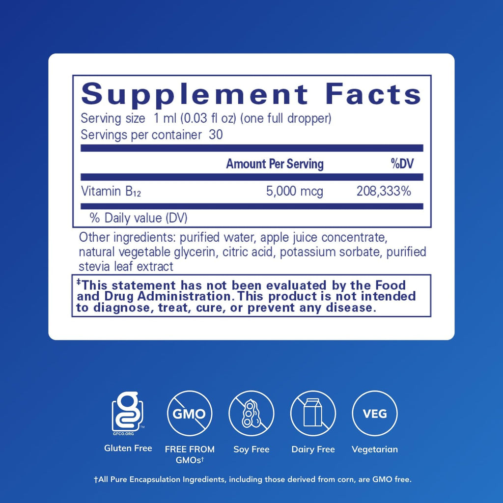 Pure Encapsulations B12 Methylcobalamin Vitamin B12 | Energy

