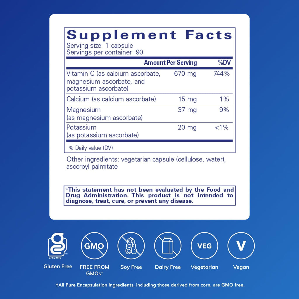 Pure Encapsulations Buffered Vitamin C Capsules

