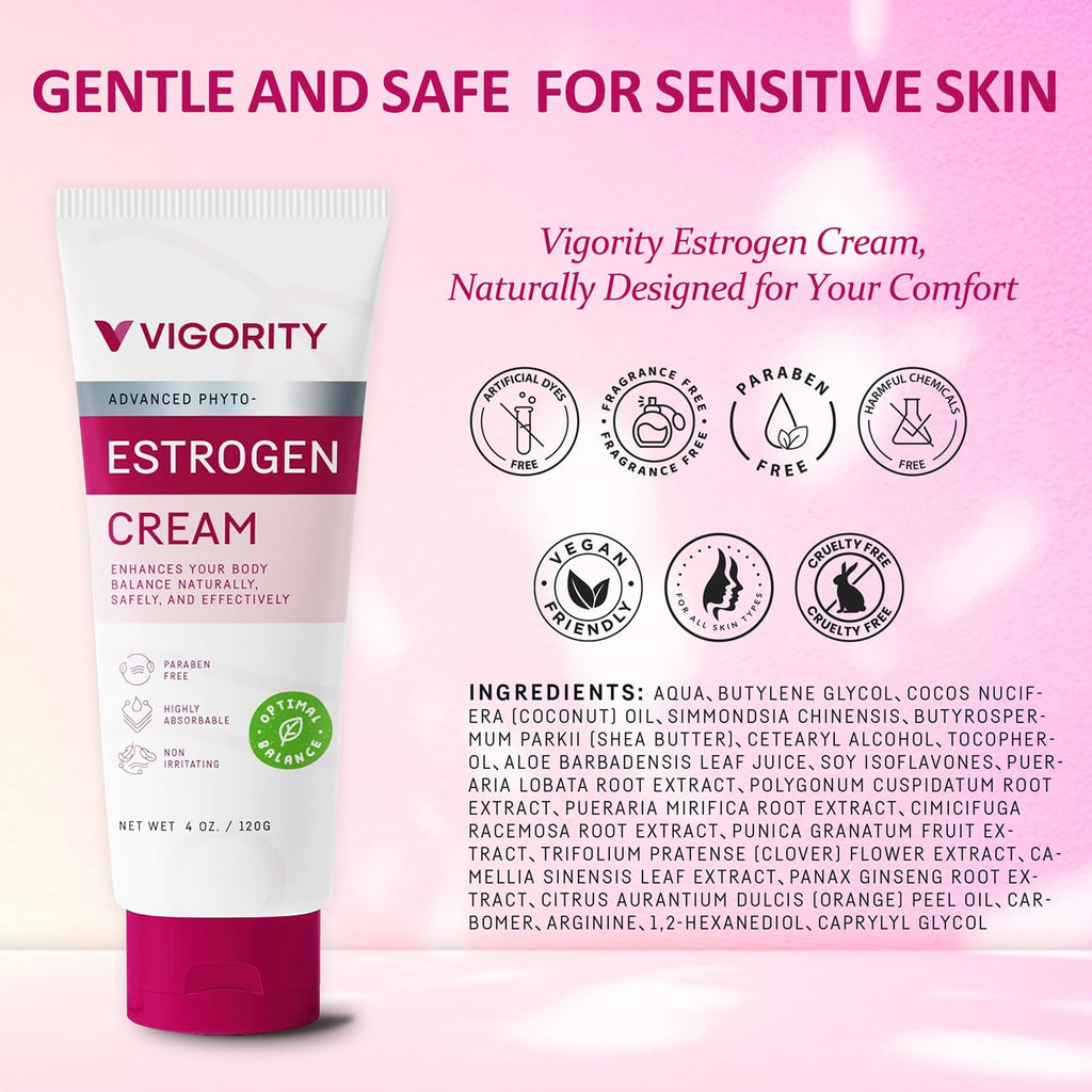 Vigority Estrogen Cream for Women Natural Bioidentical Balance

