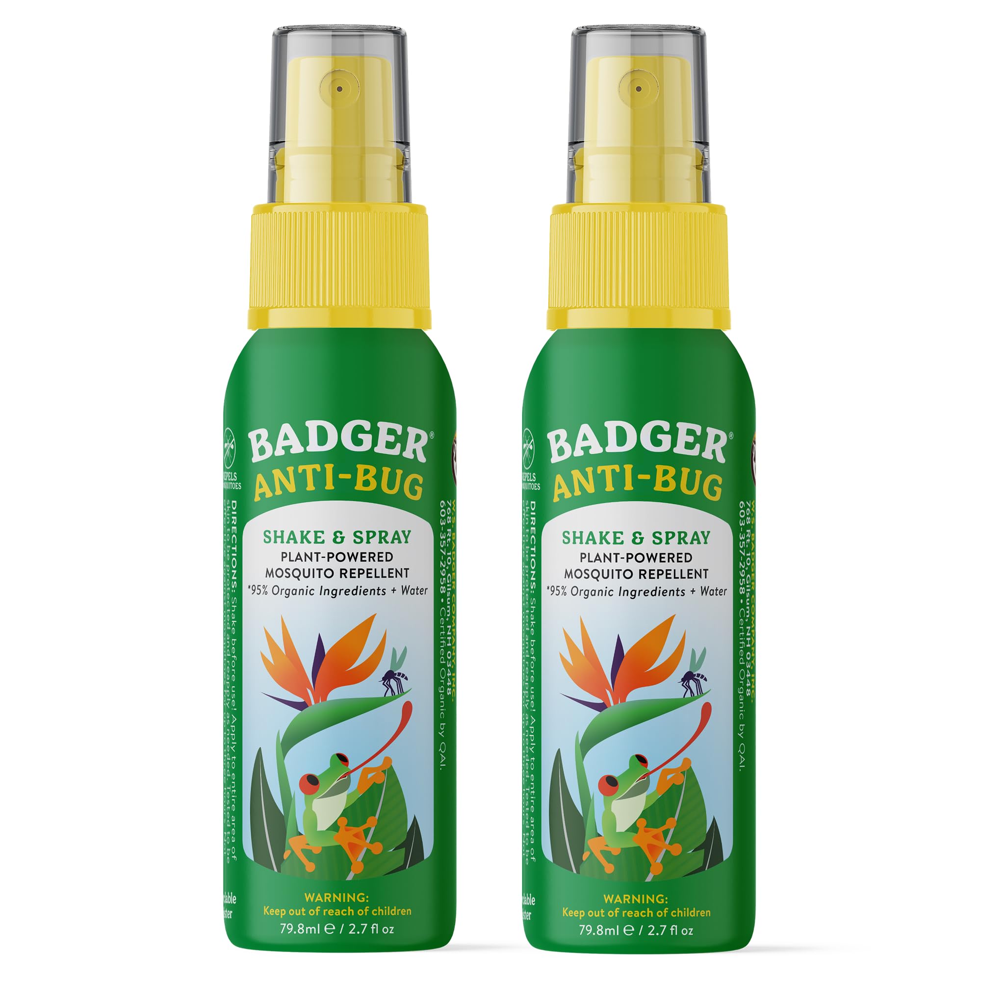 Badger Bug Spray DEET-Free Mosquito Repellent with Citronella & Essential Oils