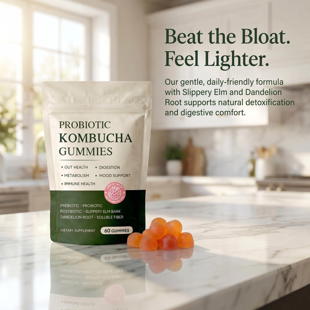 Probiotic Kombucha Gummies for Gut Health

