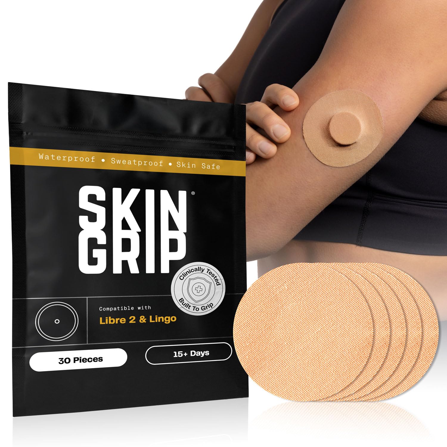 Skin Grip CGM Patch for Sensor Covers