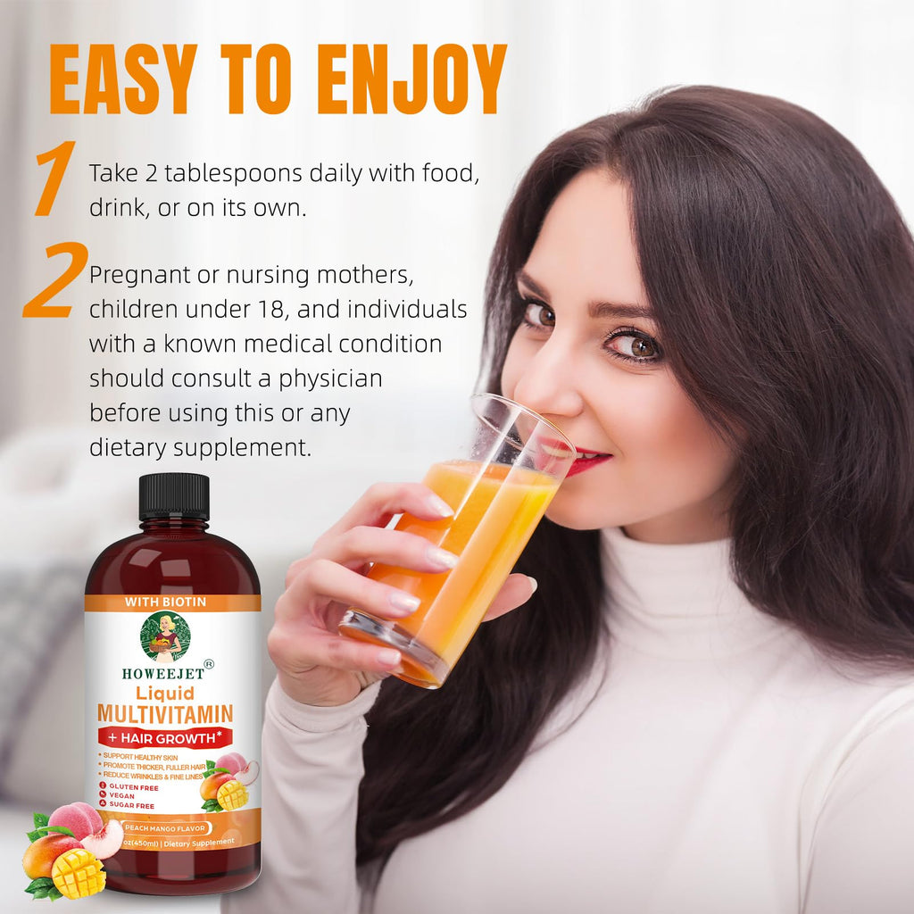 Liquid Multivitamin for Hair Growth & Skin Support

