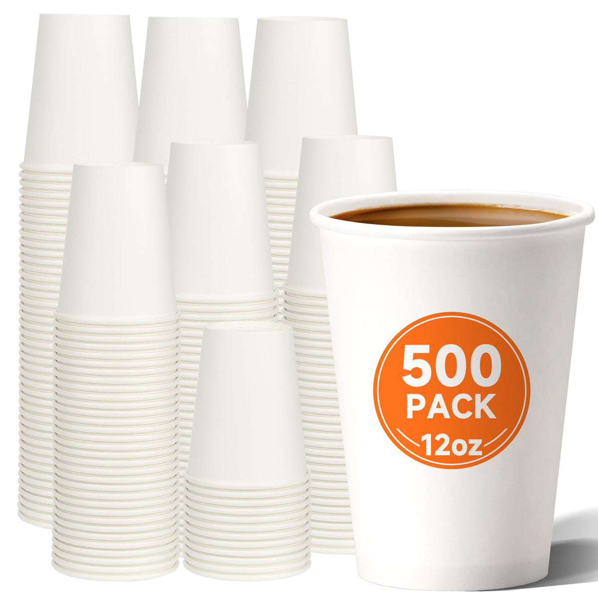 METAPRINT Disposable Paper Cups Thickened Rim - Food Safe