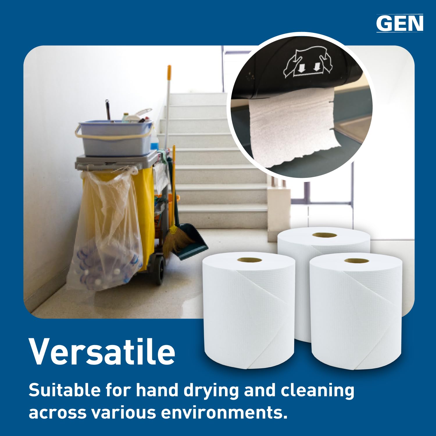 GEN Hardwound Towels - Smooth Absorbent Performance

