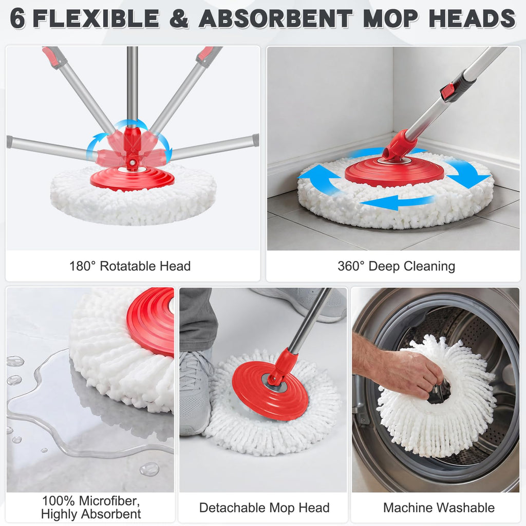 Spin Mop and Bucket System | Stainless Steel Wringer

