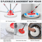 Spin Mop and Bucket System | Stainless Steel Wringer


