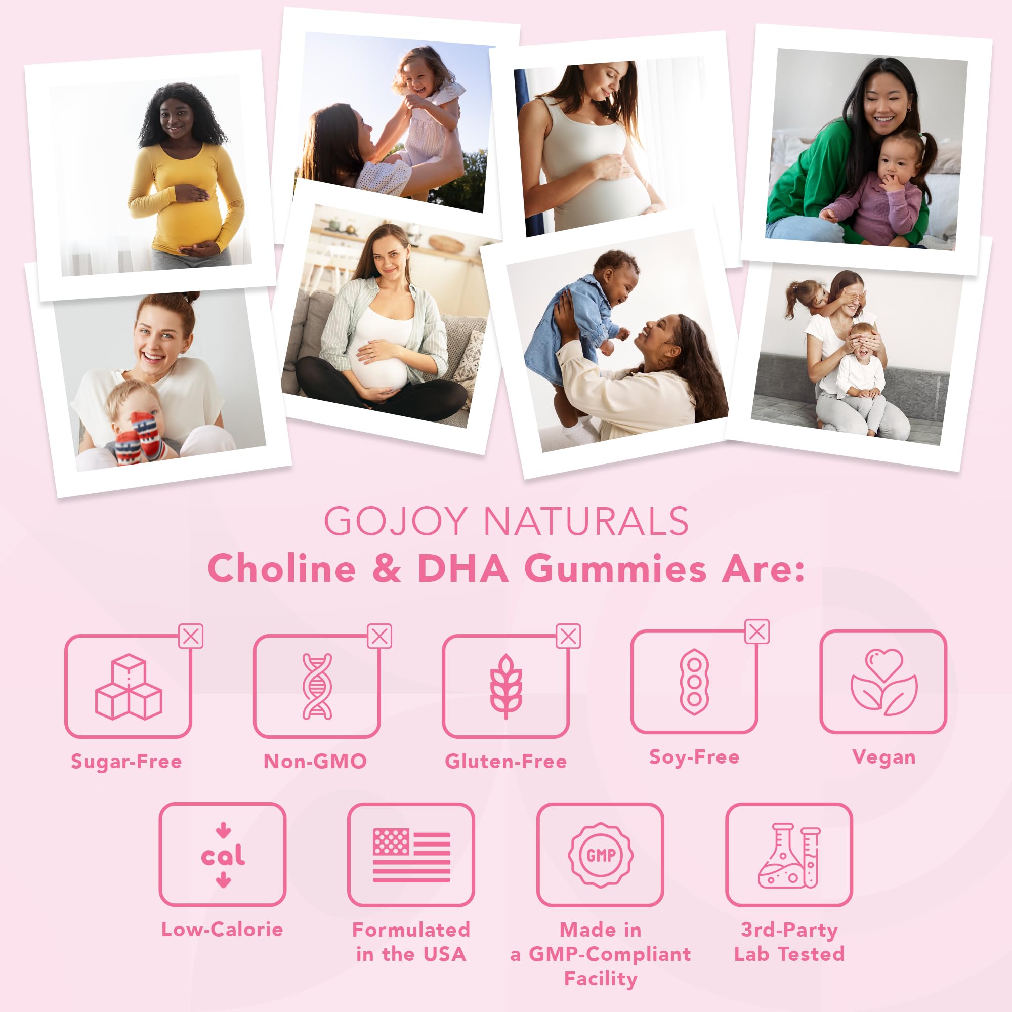 GOJOY NATURALS Prenatal Gummies with Choline & DHA


