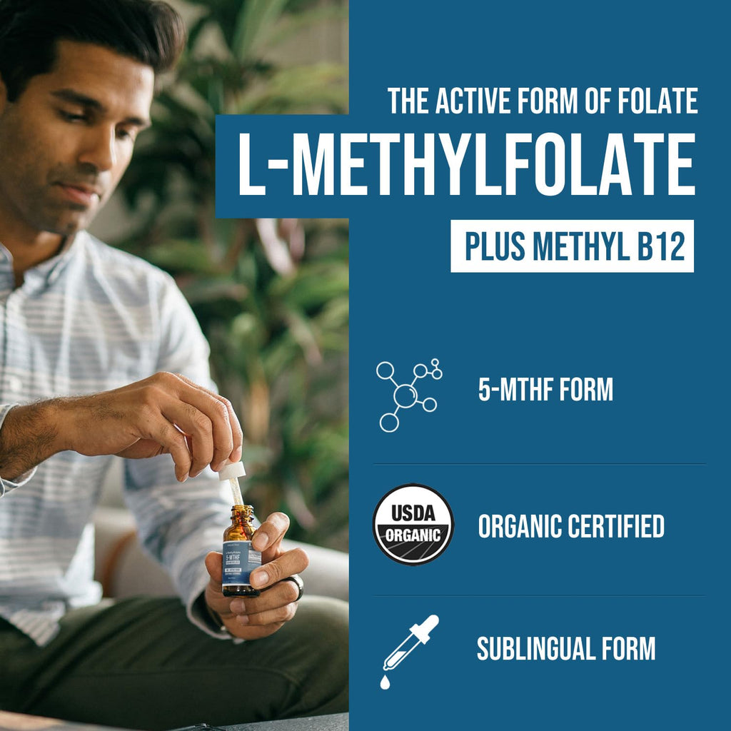 Organic Methyl Folate + Methylcobalamin Liquid Sublingual

